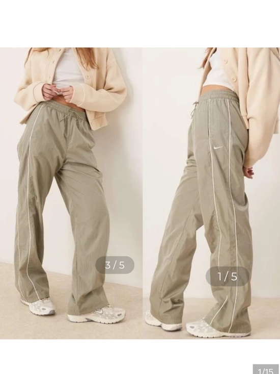 Nike Pants - Nike Women’s Nike windrunner trackpant trousers in khaki taupe Size Small